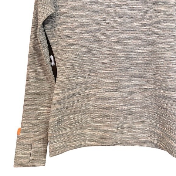 Athleta Snowscape Quilted Grey and Orange Sweatshirt XS - Picture 5 of 6